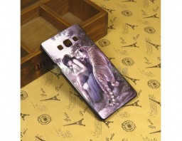 Чехол-бампер для Samsung Galaxy A7 "Tiger and girl"