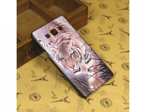Бампер для Samsung Galaxy A7 c принтом "Тигр"