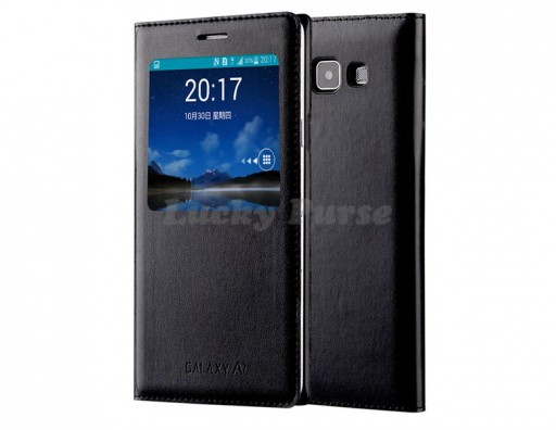 S-View чехол для Samsung Galaxy A7 SM-A700 (черный)