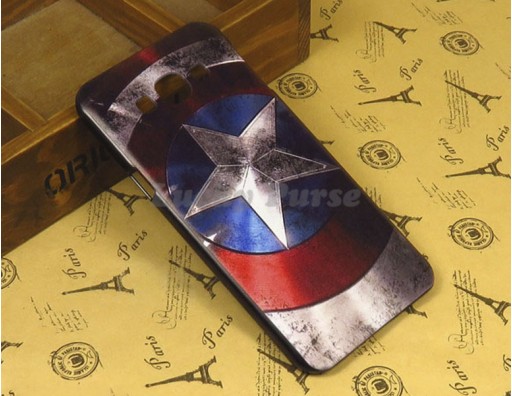 Бампер для Samsung Galaxy A8 c принтом "Капитан Америка"