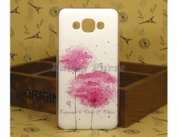 Чехол для Samsung Galaxy E7 Duos "Pink flowers"